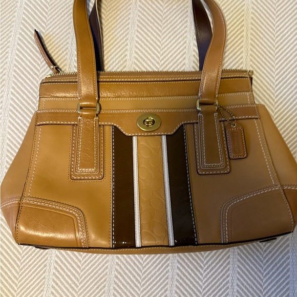 Coach Tan and Brown Shoulder Bag - Picture 2 of 3